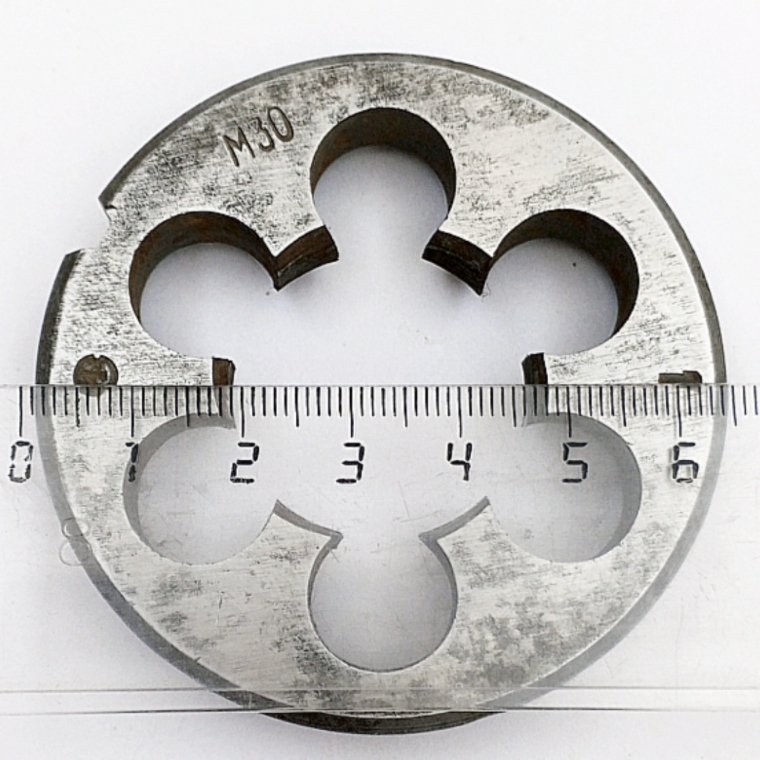 Плашка М30х1мм (d65мм, h14мм, выточка- 55х4) 3кл