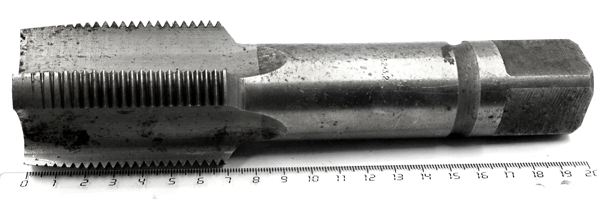 Метчик 2620-2303 машинно-ручной М52х3,0 Н2 Р6М5 (однопроходный) для сквозных отверстий ГОСТ 3266-81