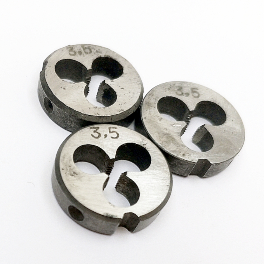 Плашка М3,5х0,6 9ХС (D20мм, L5мм) ГОСТ 9740-71 (компл-т из 3шт)