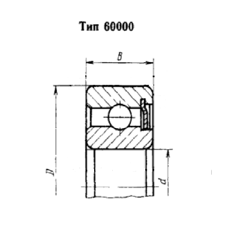 Подшипник 6207Z (6-60207) шариковый радиальный однорядный ГОСТ 7242-81