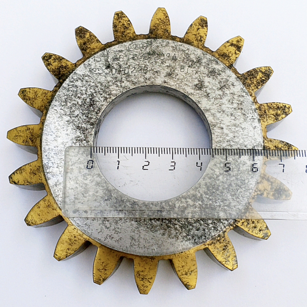 Долбяк дисковый прямозубый 2530-0228 м5,0 20° Z=20 кл-А Р6М5 (делительный диаметр 100мм) ГОСТ9323-79