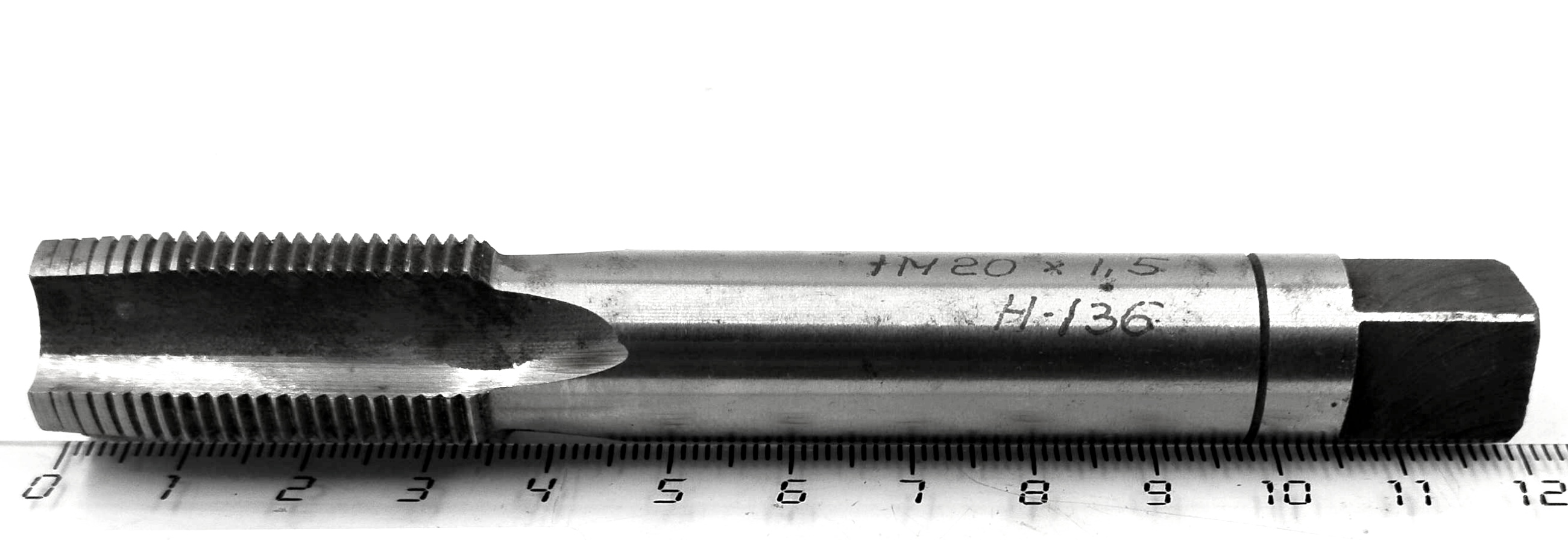 Метчик М20х1,5 ручной черновой, №1 