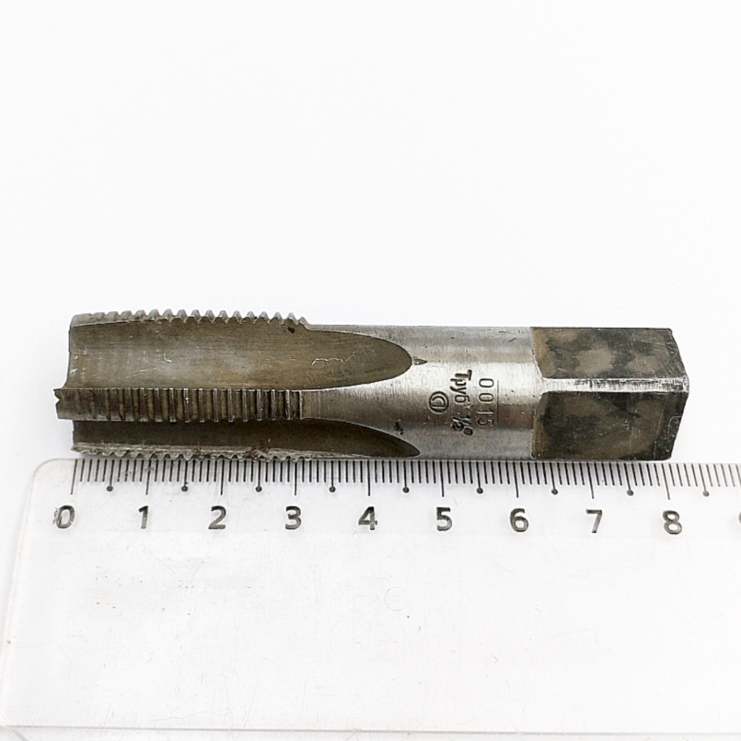 Метчик трубный цилиндрический G 1/2"-14 55° У11А/У12А (ручной, черновой №1) для сквозных отверстий ОСТ НКМ 4094