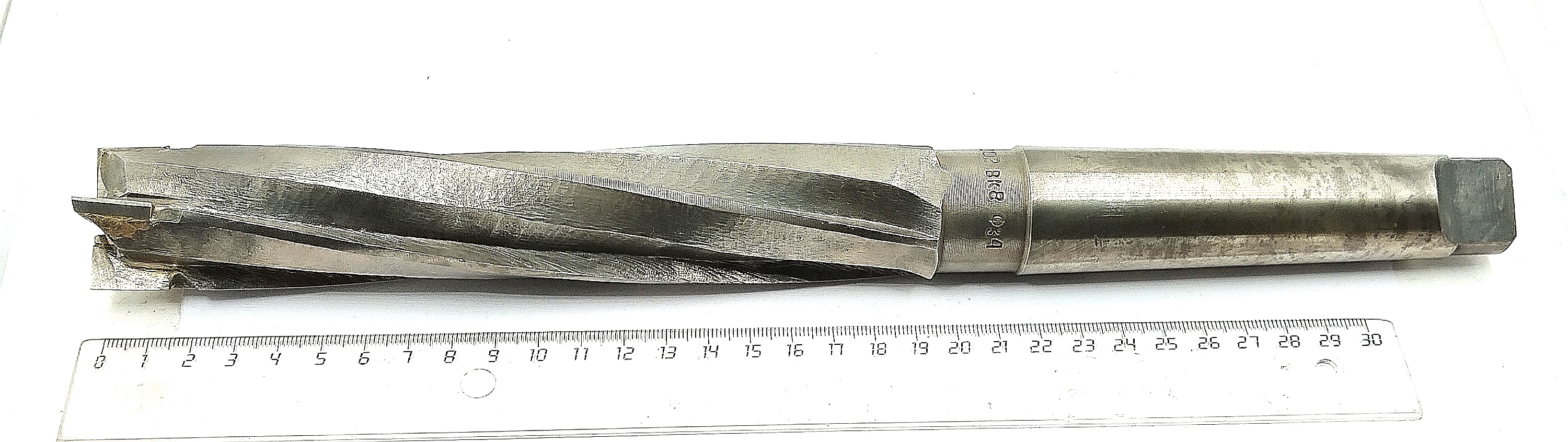 Зенкер цельный d 34 с напайными пластинами ВК8 к/х КМ4 Z=4