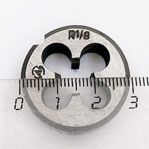 Плашка 2684-0011 Трубная коническая R 1/8" 9ХС 55° (28 ниток/дюйм; D-30мм; L-11мм) ГОСТ 6228-80