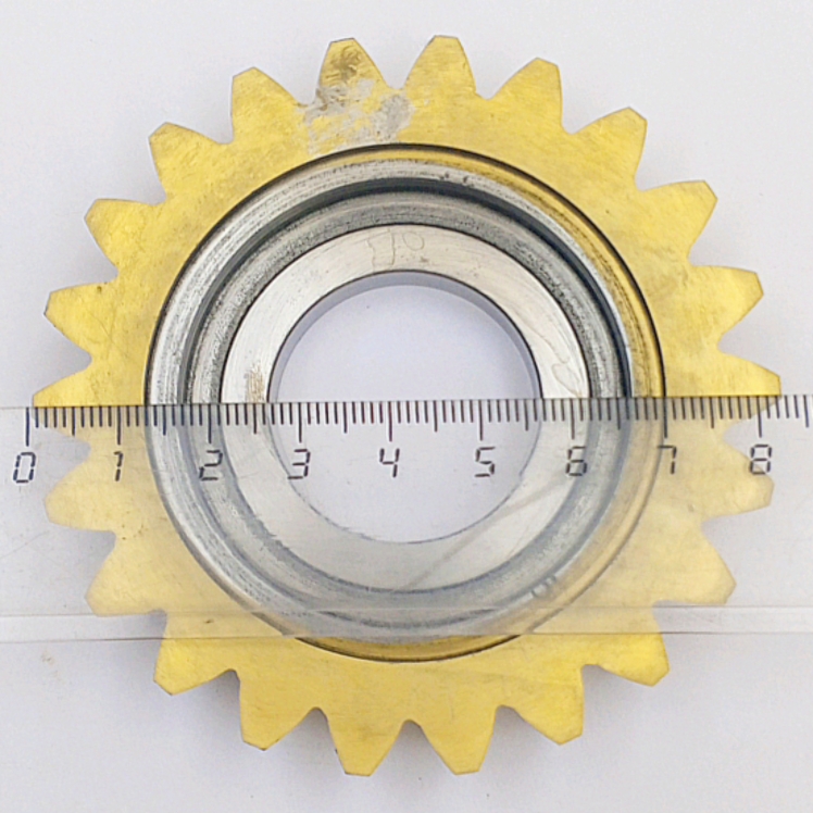 Долбяк дисковый прямозубый 2540-0011 м3,5 30° Z=22 кл-В Р6М5 (делительный диаметр 77мм) ГОСТ 6762-79