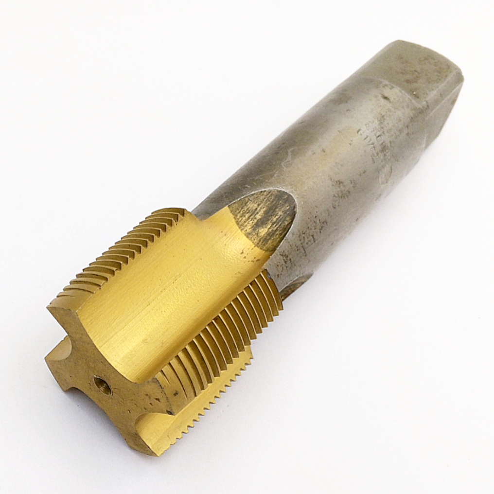 Метчик 2625-0089 трубный G1 1/2" -11ниток/дюйм 55° В1 Р6М5 TiN Z=4 (однопроходный, машинно-ручной, сквозной, исп-1) ГОСТ 3266-81