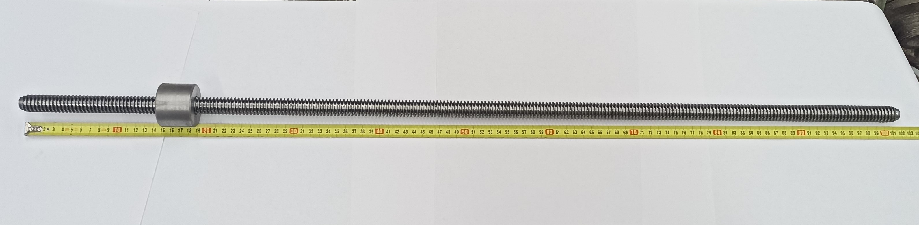 Винтовая пара TR 20x4 (Винт D 20мм, L 1000мм, Шаг 4мм,, Гайка D 50мм, L 40мм), Винт с трапецеидальной резьбой и гайкой
