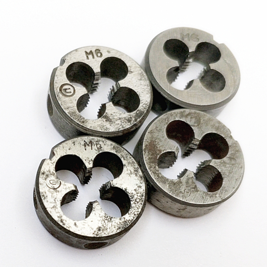 Плашка М6,0х1,0 9ХС (D20мм, L7мм) ГОСТ 9740-71 (компл-т из 4шт)