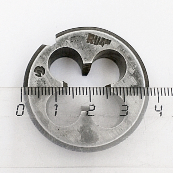 Плашка 2684-0012 Трубная коническая R 1/4" 9ХС 55° (19 ниток/дюйм; D-38мм; L-14мм) ГОСТ 6228-80