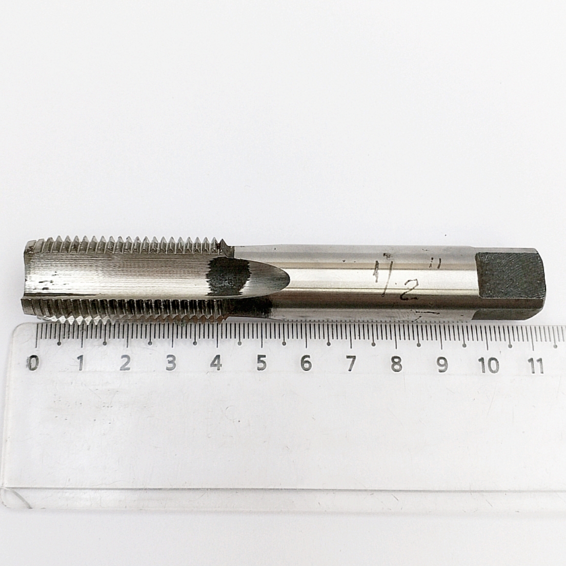 Метчик трубный цилиндрический G 1/2"-14 55° В1 Р6М5 (ручной, однопроходный) для сквозных отверстий