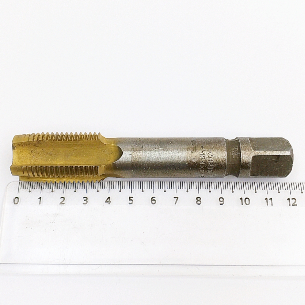 Метчик 2620-1815 машинно-ручной М24х2,0 HSS (TiN-покрытие, черновой, №1) для сквозных отверстий ГОСТ 3266-81
