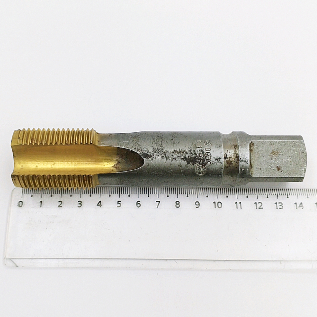 Метчик 2624-0059 трубный цилиндрический G 1" В1 Р6М5 TiN (машинно-ручной, однопроходный) для глухих отверстий ГОСТ 3266-81
