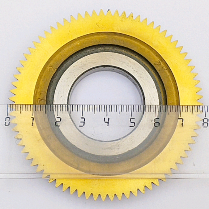 Долбяк дисковый прямозубый 2530-0151 м1,0 20° Z=76 кл-В Р6М5 (делительный диаметр 76мм) ГОСТ 9323-79