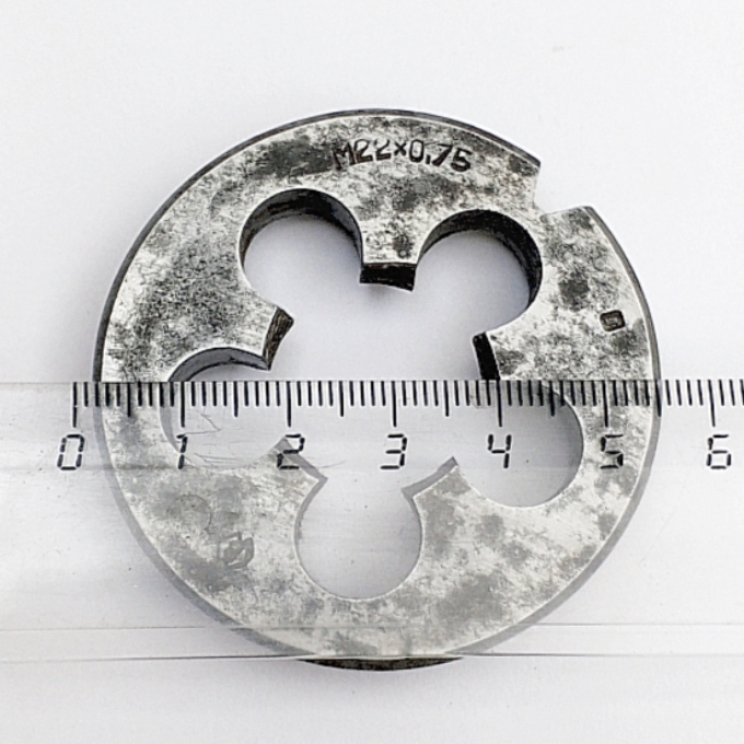 Плашка М22х0,75 (d55мм, h12мм)
