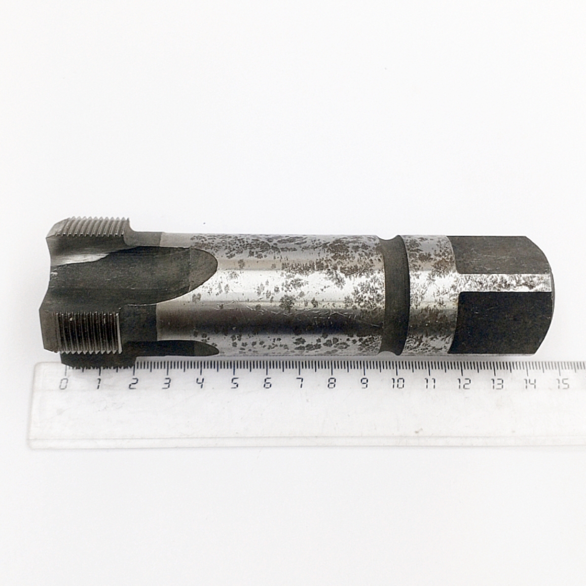 Метчик машинно-ручной ЛЕВЫЙ М45х1,5 Р18 LH (однопроходный) для глухих отверстий