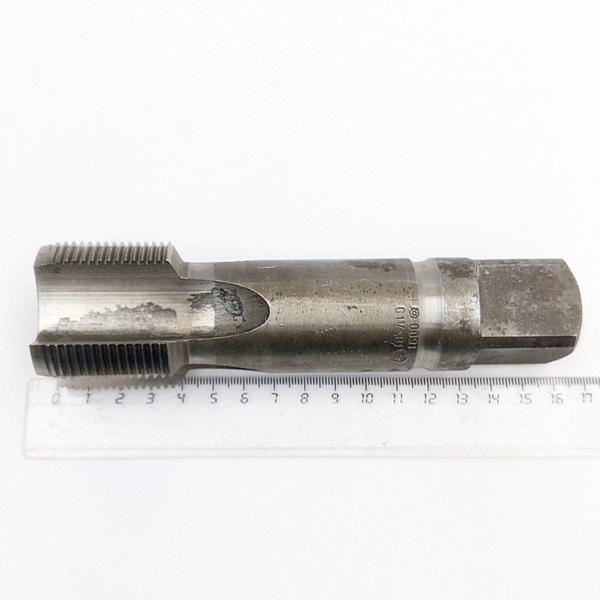 Метчик 2624-0091 трубный G1 1/2" -11ниток/дюйм 55° В1 Р6М5 Z=4 (однопроходный, машинно-ручной, глухой, исп-2) ГОСТ 3266-81