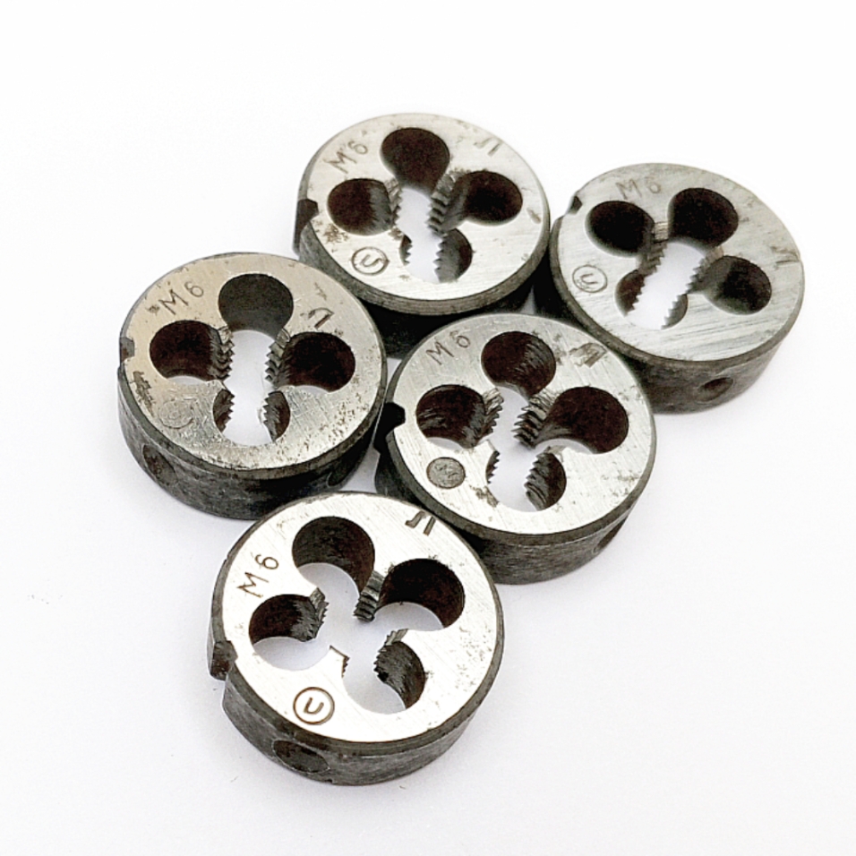 Плашка левая М6х1,0 9ХС LH (D20мм, L7мм) ГОСТ 9740-71 (компл-т из 5шт)