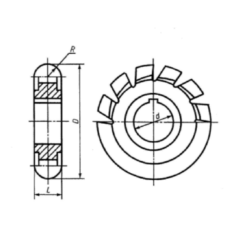 Фреза фасонная выпуклая d50 R2,5 P6М5 (2262-3157)