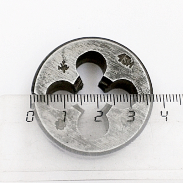Плашка цилиндрическая дюймовая 1/2" -13ниток UNC 60° 9ХС (D-38мм; L-14мм)