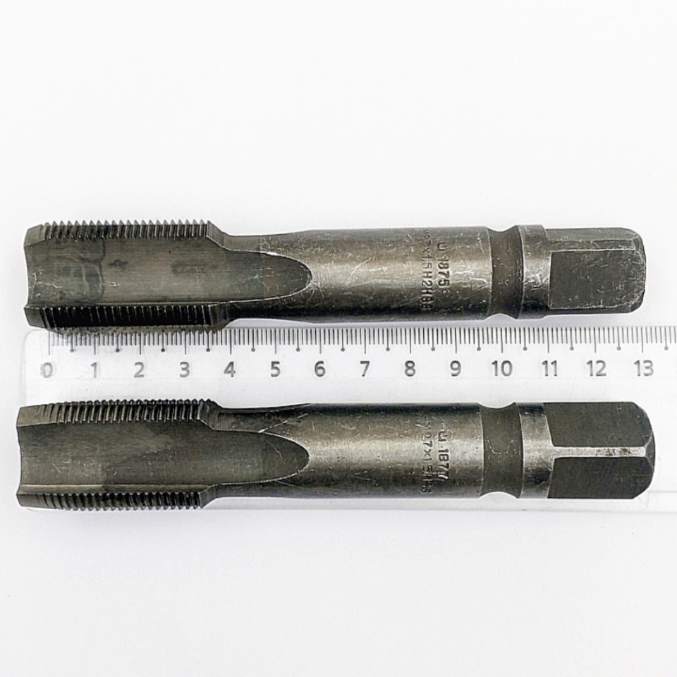 Метчик 2620-1877 (2620-1875) М27х1,5 м/р HSS VAP (комплект 2шт) ГОСТ 3266-81