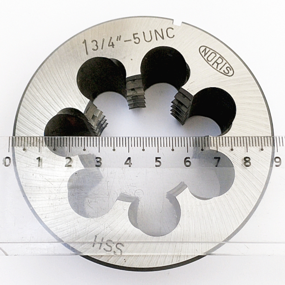Плашка дюймовая унифицированная 1 3/4"-5UNC 60° HSS