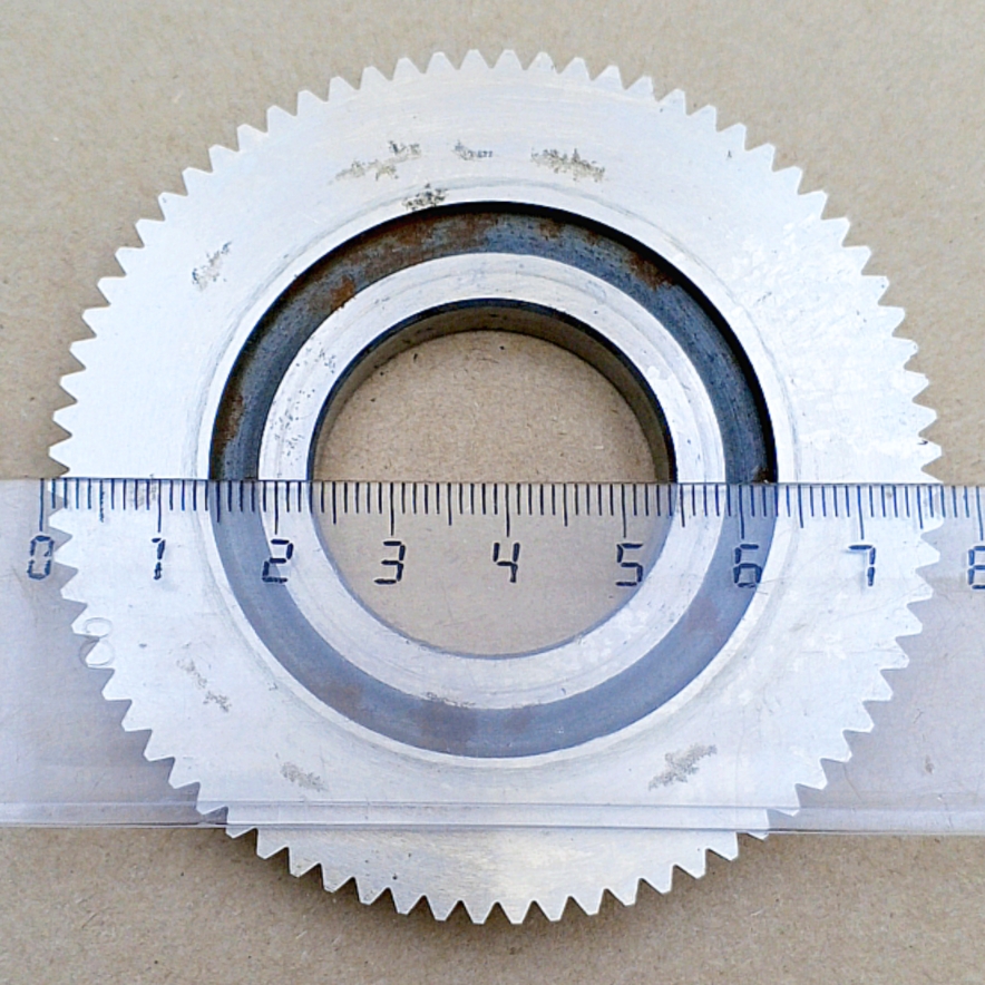 Долбяк дисковый прямозубый 2540-0004 м1,0 30° Z=76 кл-В Р6М5К5 (делительный диаметр 76мм) ГОСТ 6762-79