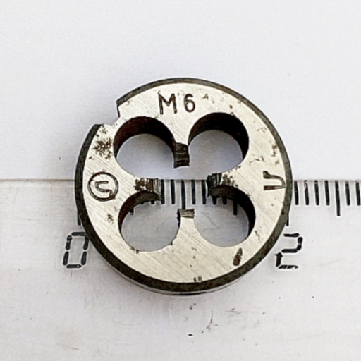 Плашка левая М6х1,0 9ХС LH (D20мм, L7мм) ГОСТ 9740-71 (компл-т из 5шт)