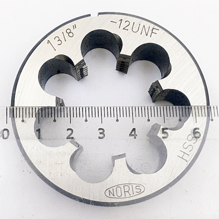 Плашка дюймовая унифицированная 1 3/8"-12UNF 60° HSS