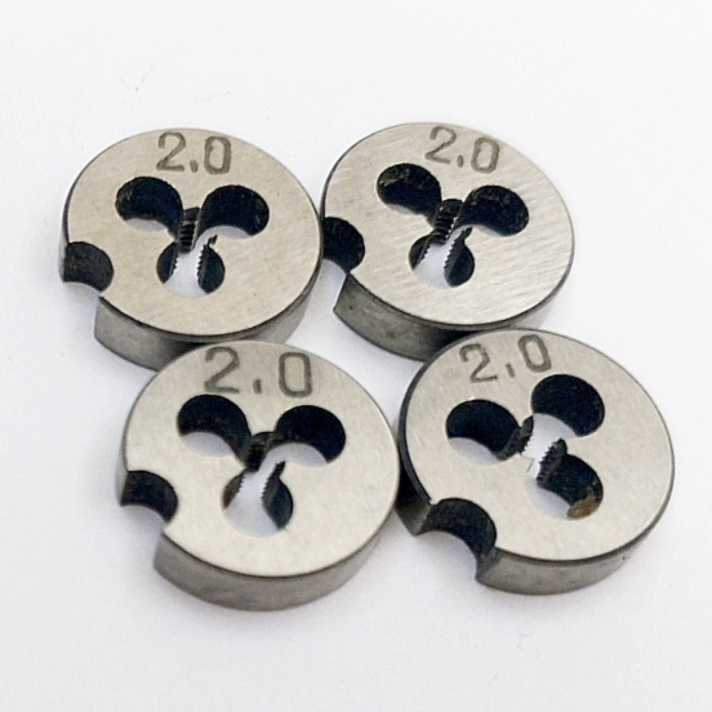 Плашка М2,0х0,4 9ХС (D12мм, L3мм) ГОСТ 9740-71 (компл-т из 4шт)