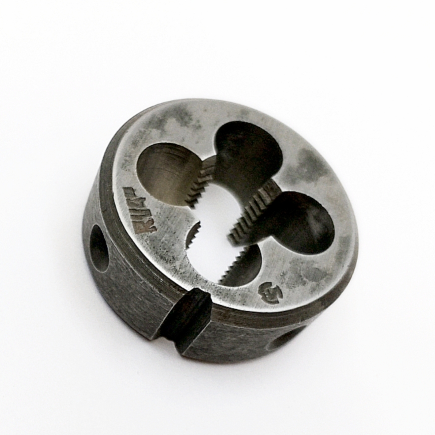 Плашка 2684-0012 Трубная коническая R 1/4" 9ХС 55° (19 ниток/дюйм; D-38мм; L-14мм) ГОСТ 6228-80