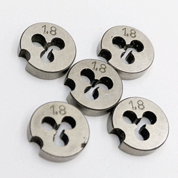 Плашка М1,8х0,35 9ХС (D12мм, L3мм) ГОСТ 9740-71  (компл-т из 5 шт)