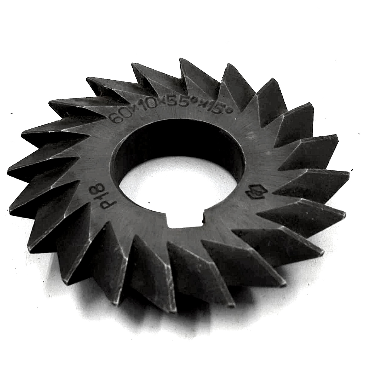 Фреза двухугловая несимметричная  d60x10x22 55°(40+15) Z=20 Р18
