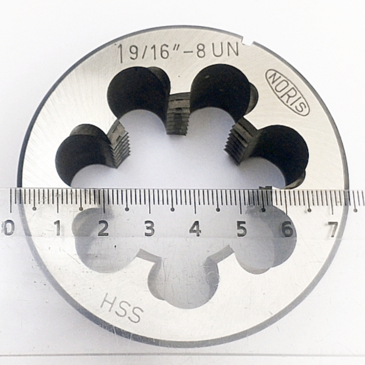 Плашка дюймовая унифицированная 1 9/16"-8UN 60° HSS