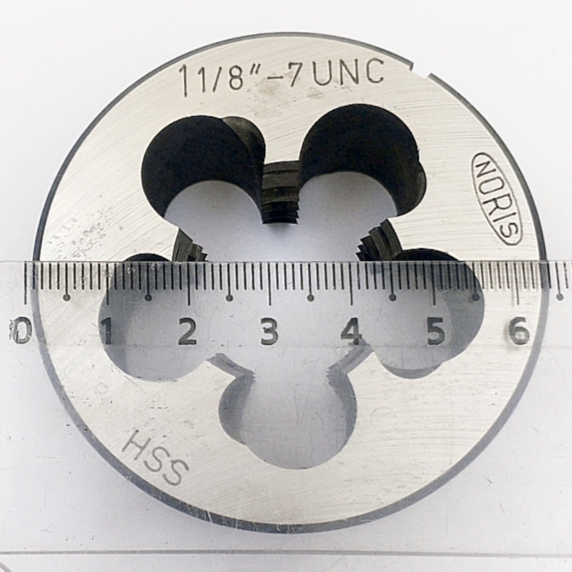Плашка дюймовая унифицированная 1 1/8"-7UNC 60° HSS