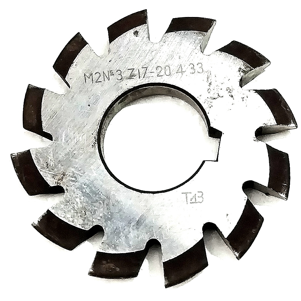 Фреза дисковая зуборезная модульная м2,0 №3 20° 9ХС ГОСТ 10996-64