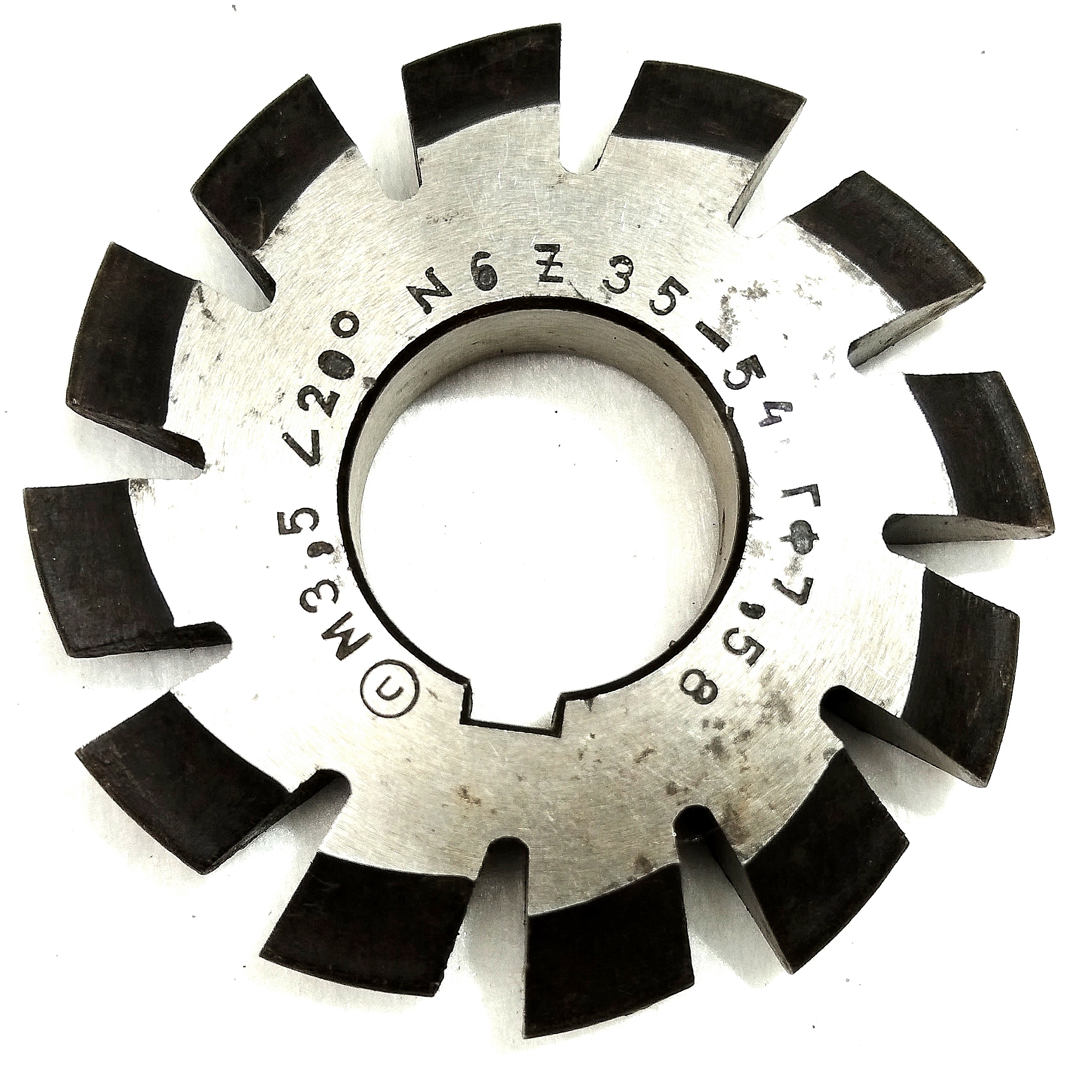 Фреза дисковая зуборезная модульная м3,5 №6 20° 9ХС ГОСТ 10996-64