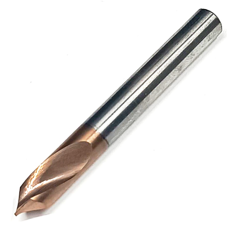 Фреза фасочная твердосплавная d6х90° z=2 с покрытием