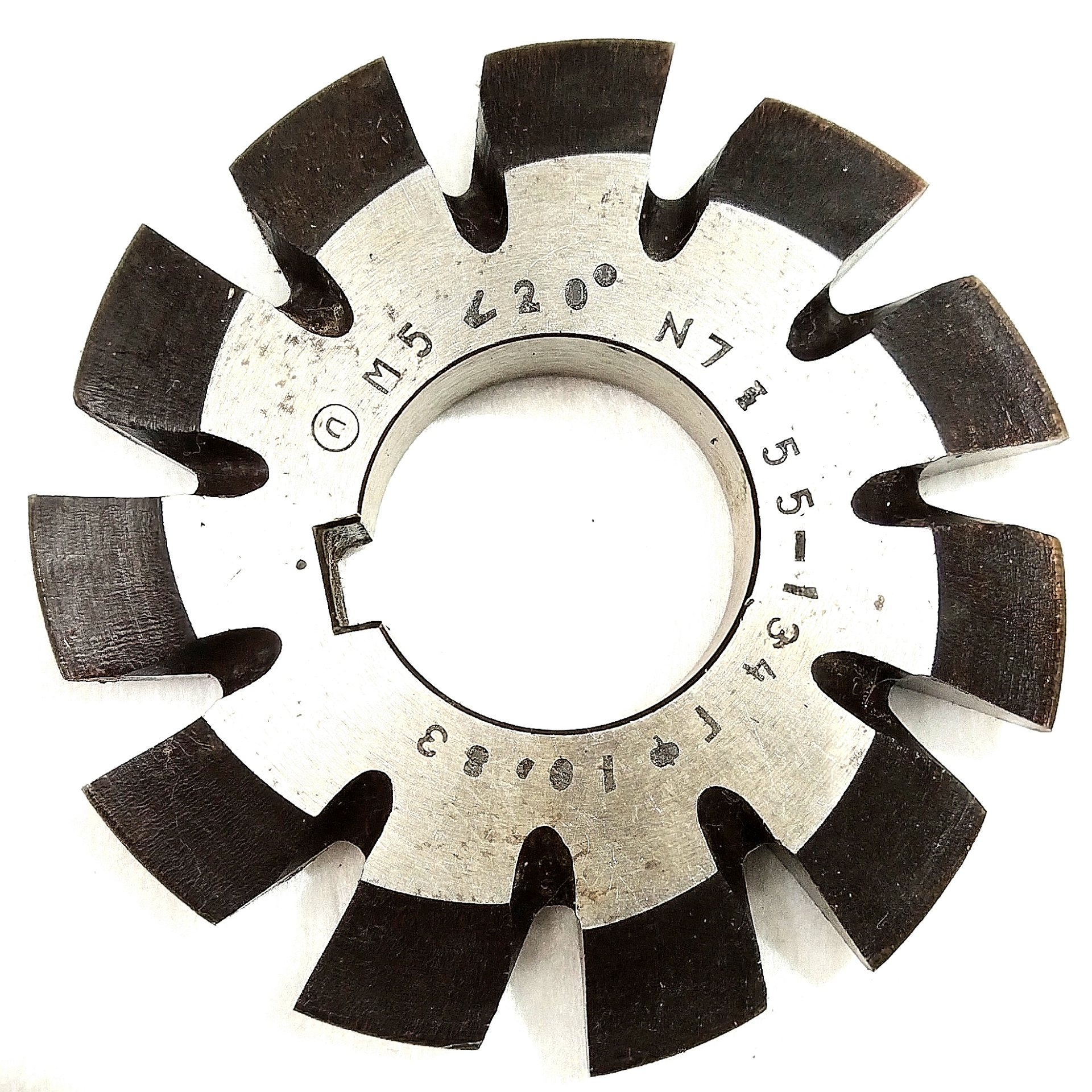 Фреза дисковая зуборезная модульная м5,0 №7 20° 9ХС ГОСТ 10996-64