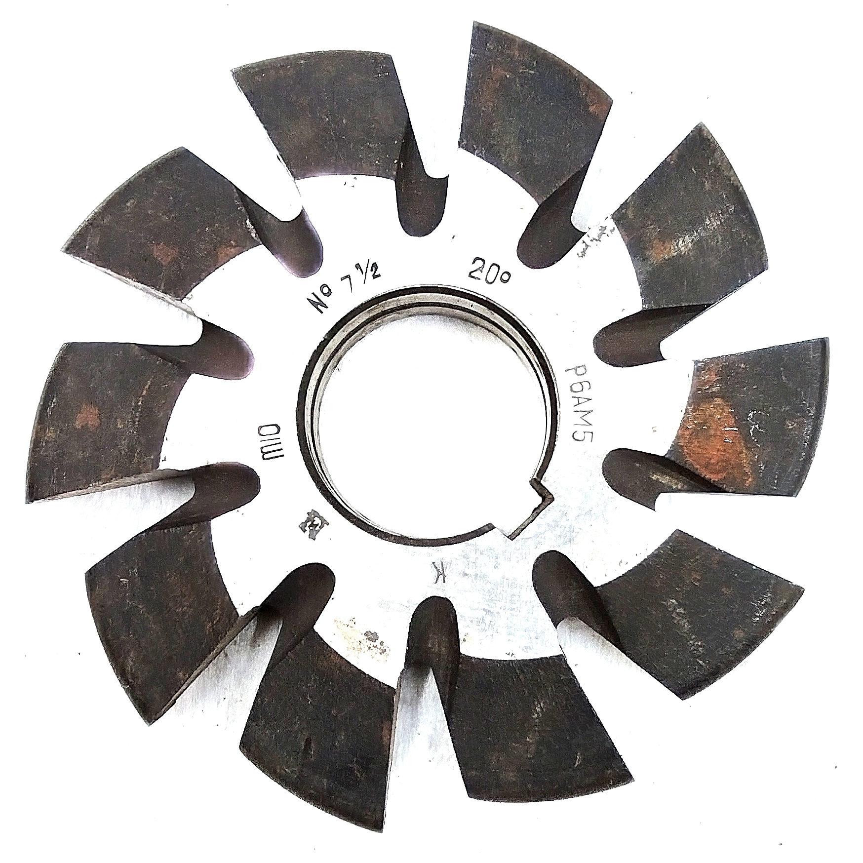 Фреза дисковая зуборезная модульная м10,0 №7½ 20° Р6АМ5 ГОСТ 10996-64